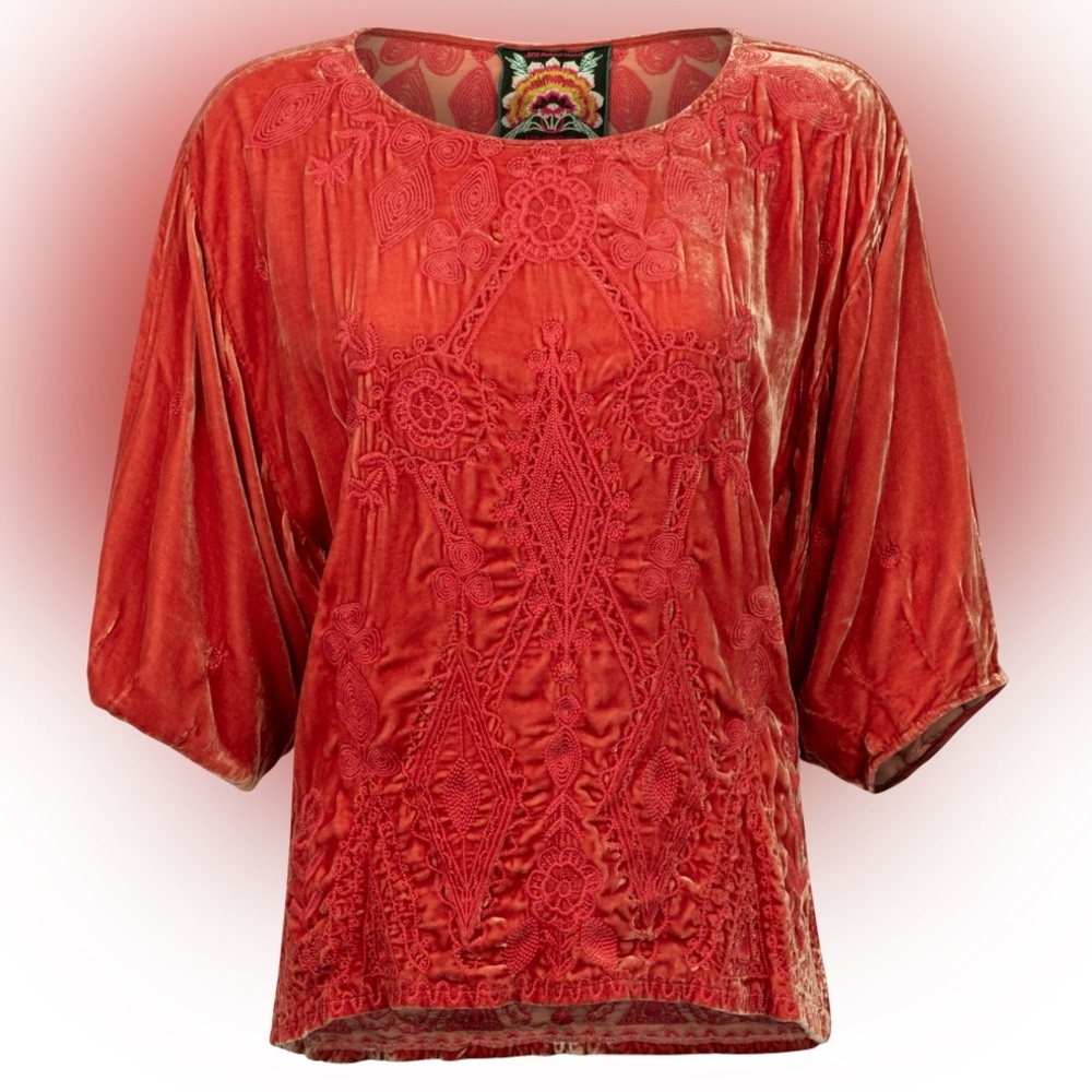 Johnny Was Velvet Liona Blouse size large